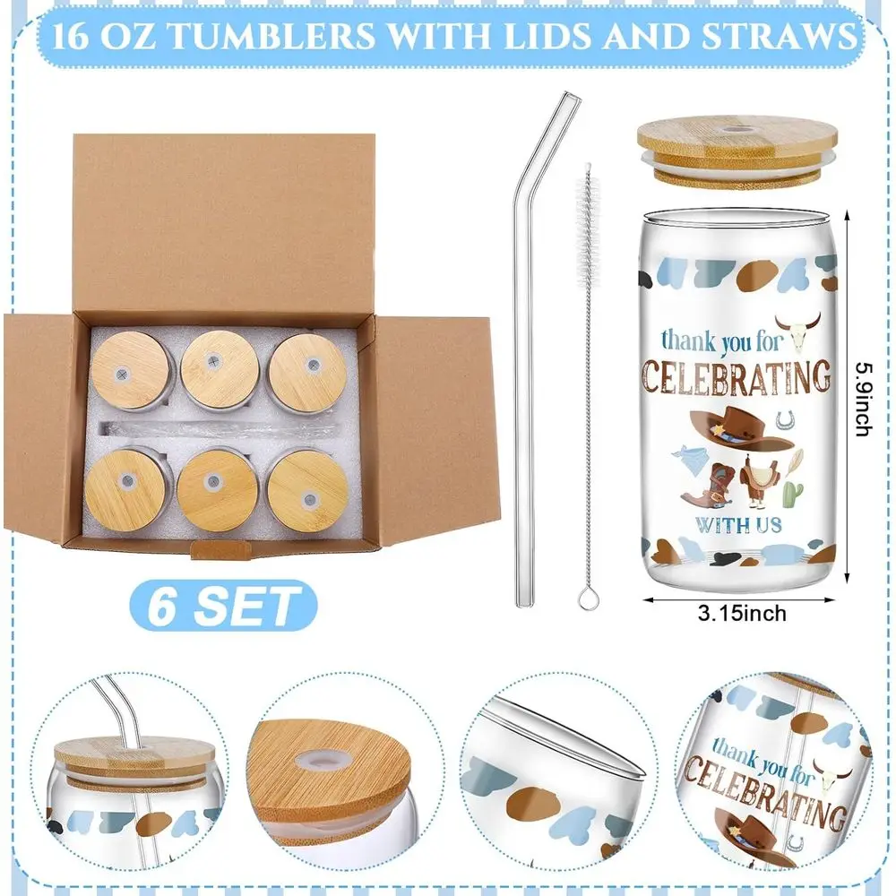 جوائز ألعاب استحمام الطفل ذات طابع رعاة البقر الغربي: البهلوانات، القش، المرايا، إكسسوارات الشعر، الأقلام، المشابك، وحقائب الهدايا #2