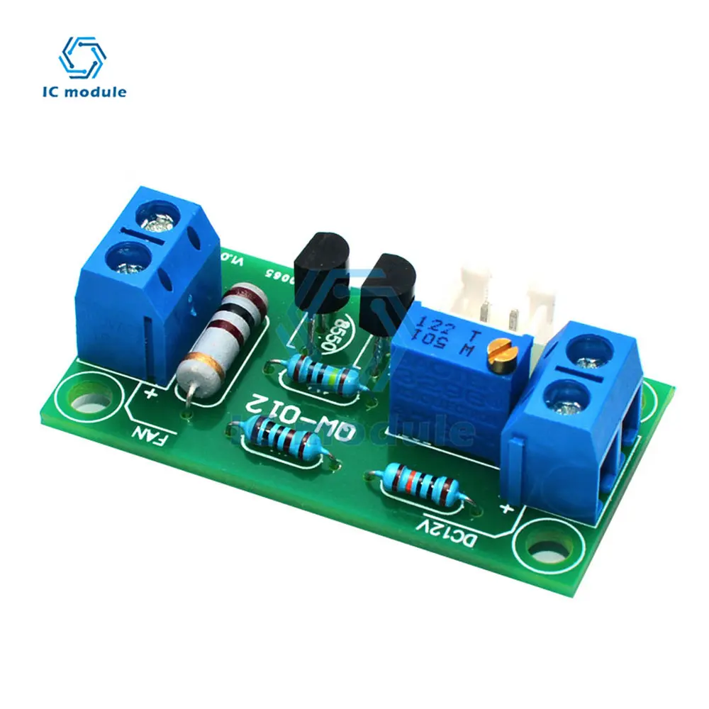 Dc 12V PWM Automatic PC CPU Fan Control Board Fan Temperature Control Speed Controller Module for Power Amplifiers Computers