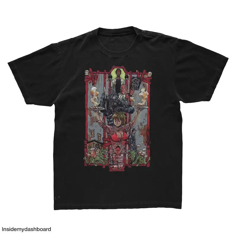 Dorohedoro Nikaido's The Hungry Bug Restaurant T-Shirt, Dorohedoro Manga T-Shirt, Kaiman Anime Shirt, Q Hayashida T-Shirt