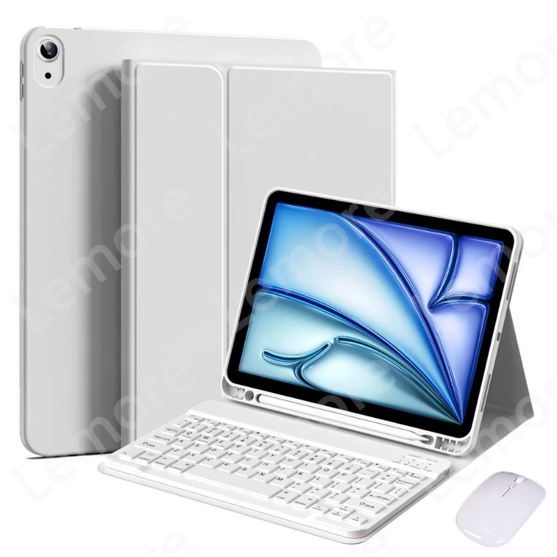 

Чехол с клавиатурой для iPad Air 11 M4 2026, чехол-подставка для планшета iPad Air M4 11 дюймов, чехол с клавиатурой и слотом для стилуса