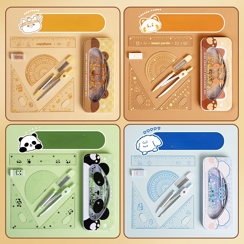 Compasses for primary school students in grade six junior high school students professional mapping tool set to replace the rule