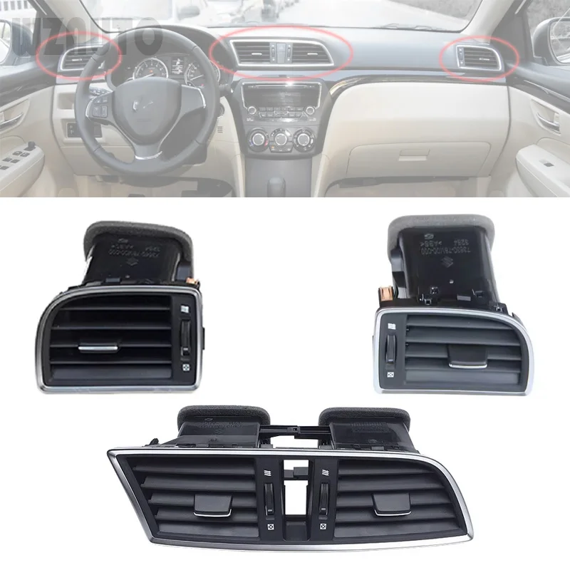 Car Front Dashboard Air Conditioner Vent Outlet Decorative Panel Ventilation Grille For Suzuki Ciaz/Alivio 2015 2016 2017