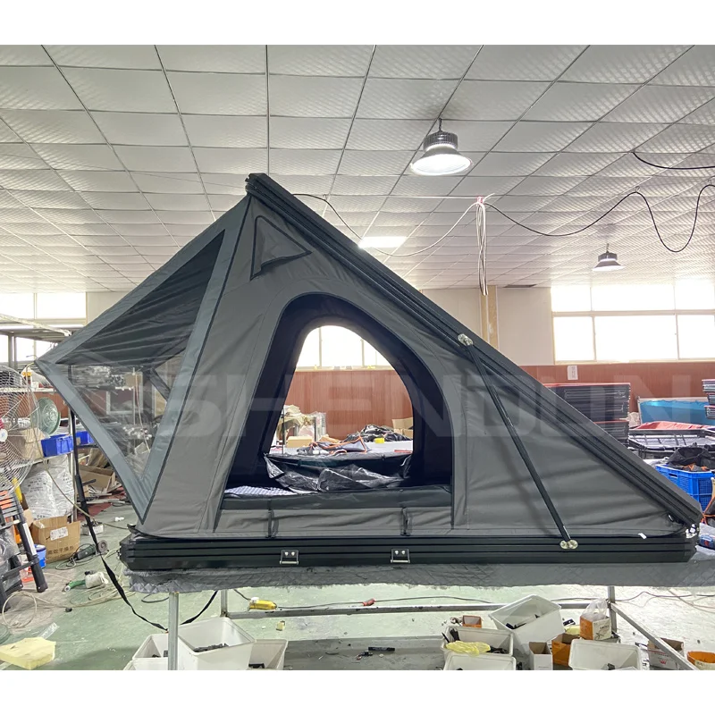 Rooftop Tent Triangle Rugged Aluminum Shell Car Hard Roof Top Tent From China Custom