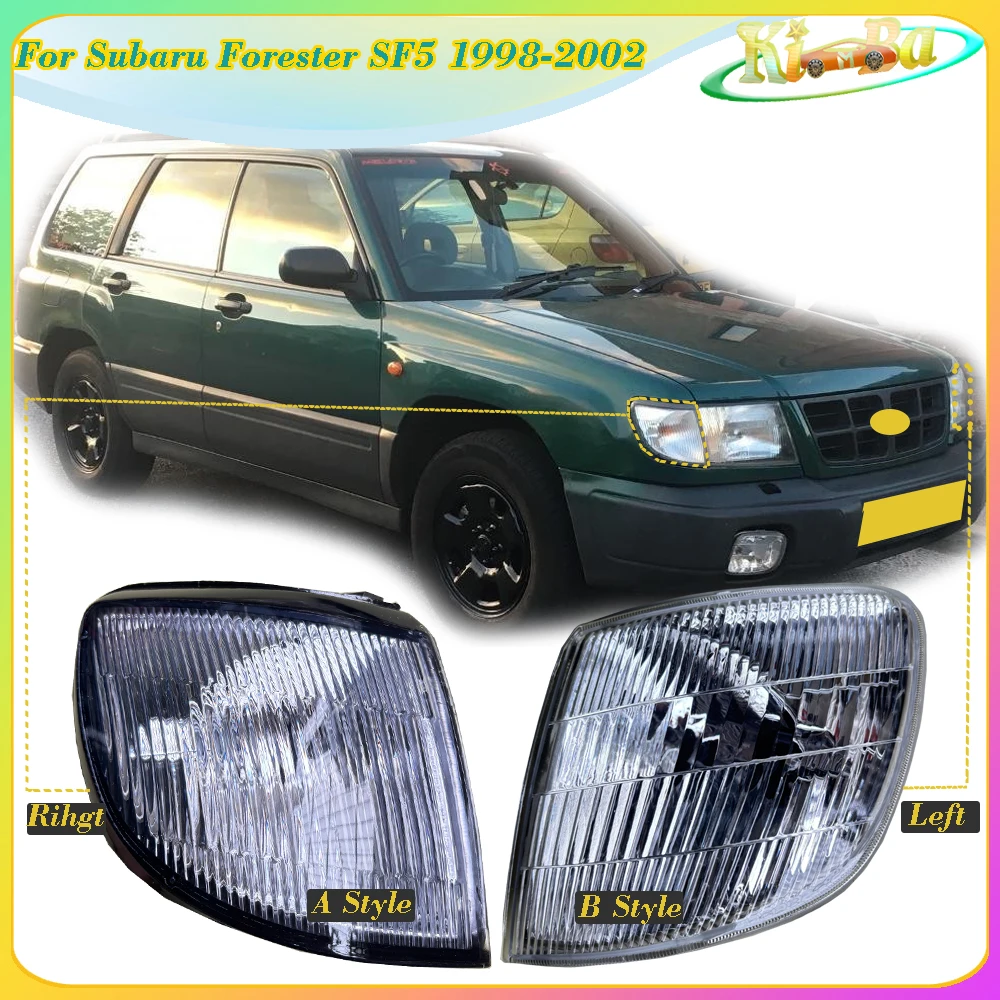 KIMBA For Subaru Forester SF5 1998-2002 Car Front Headlight Marker Lamp Turn Signal Side Fender Lights Corner Light Without Bulb