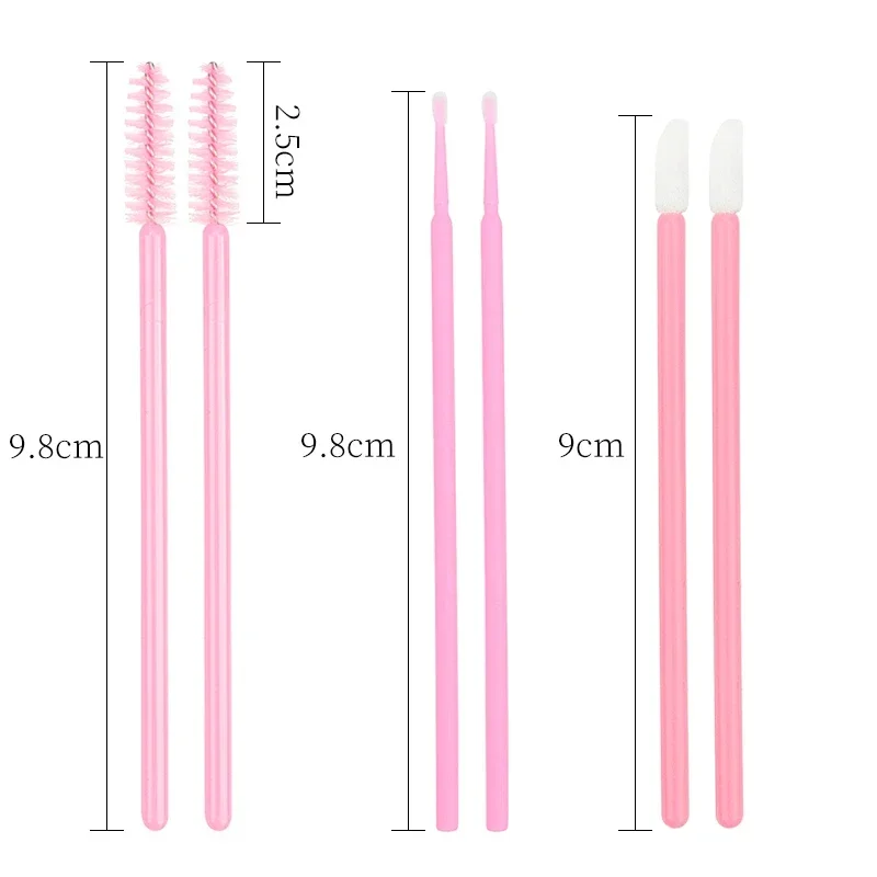 Brosses à cils jetables, 200 pièces, tête douce, brosse à sourcils en cristal, brosse d'extension de cils, baguette de Mascara, baguettes de maquillage