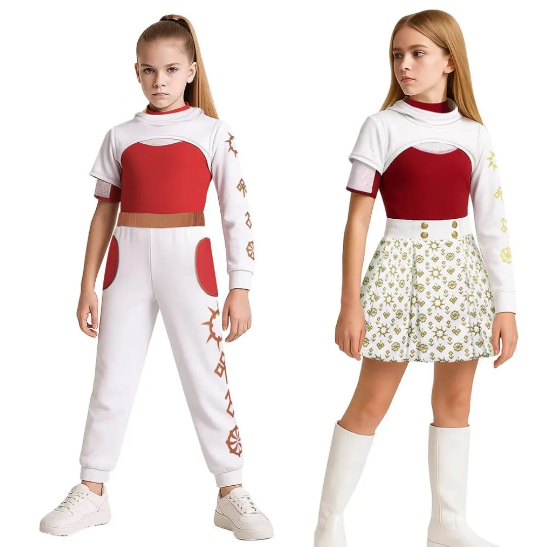 

Child Nova Halloween Cosplay Costume Dawn of the Vampires Girl's Christmas Gift 2 Styles Pants Skirt Hooded Coat Takerlama