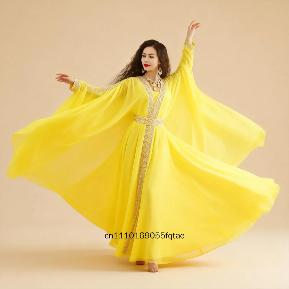 2026 Funkelndes Pailletten-Dabke-Bauchtanzkostüm für Damen, orientalisches Volkstanz-Outfit, Bühnenkostüm für Gruppenwettbewerbe und Auftritte – Detail 1