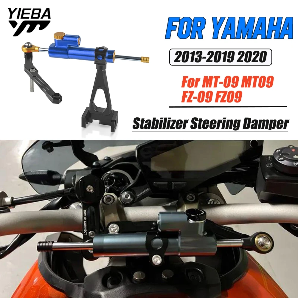 

For YAMAHA MT-09 MT09 FZ-09 FZ09 2013-2016 2017 2018 2019 2020 Motorcycle Stabilizer Steering Damper Mounting Bracket Mount Kit