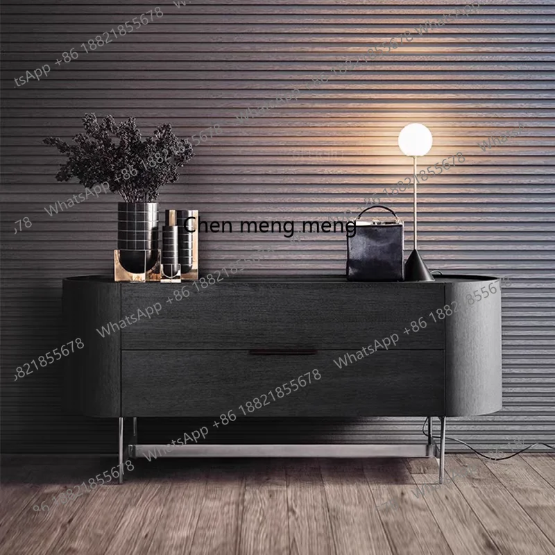 

Solid wood side cabinet porch drawer storage storage cabinet