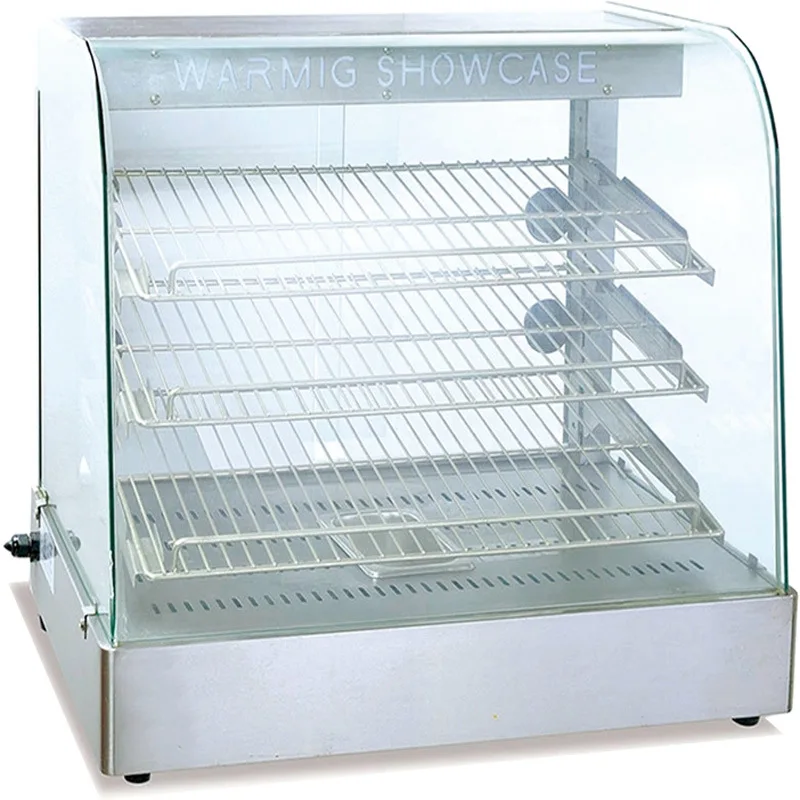 CX egg tart heating incubator commercial food display, chestnut fried chicken fries bread display case