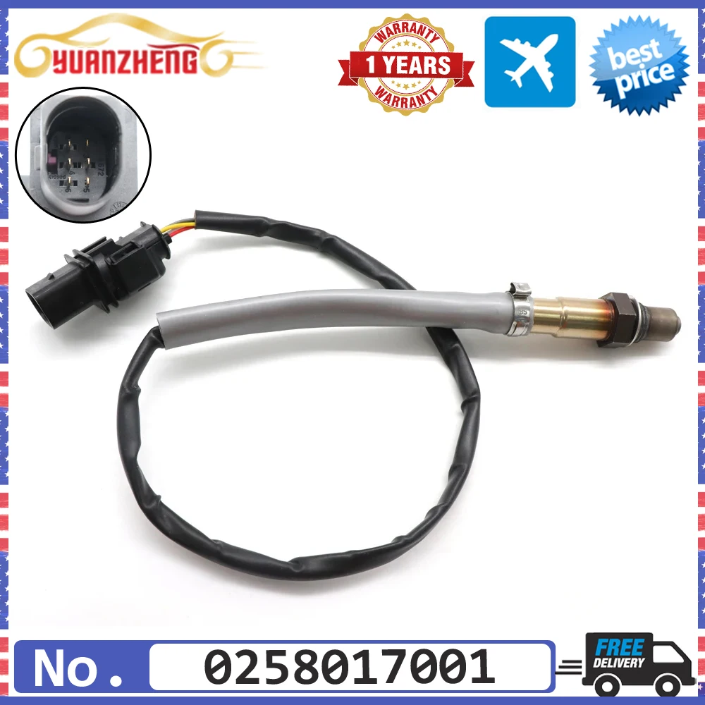 Air Fuel Ratio Lambda Oxygen O2 Sensor 0258017001 For Hyundai ACCENT i30 i40 VELOSTER Kia pro CEE'D RIO Soul 1.6L 2010-2017