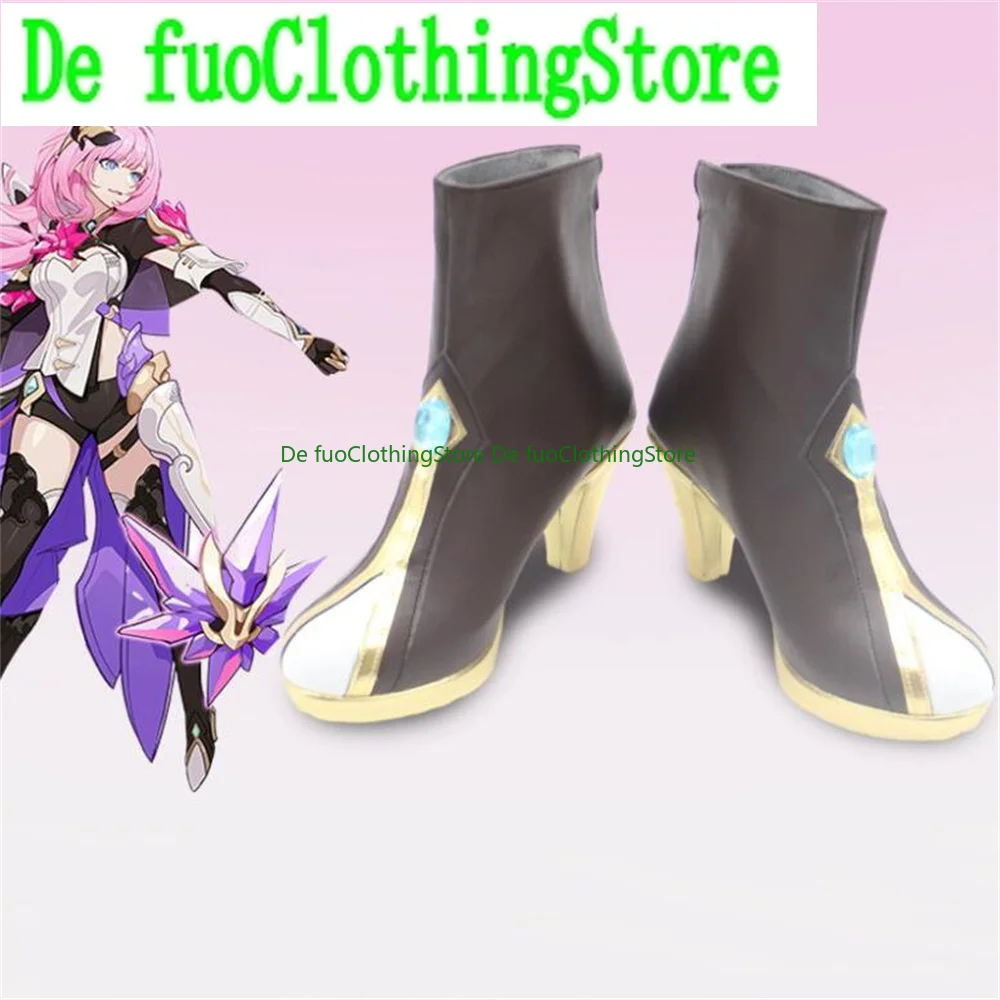 

Elysia Honkai Impact Обувь для косплея Сапоги Игра Аниме Хэллоуин Рождество DefuoClothing Магазин обуви