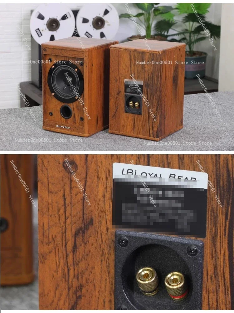 4 Inch Full Range HiFi Speaker Premium Bookshelf Speaker High Fidelity Audio System