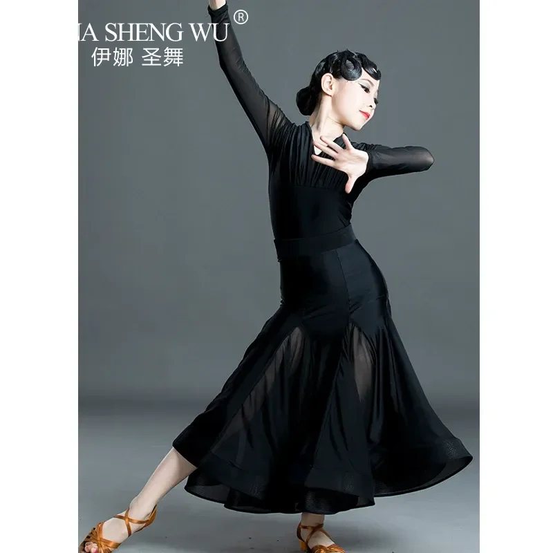 2026 New Ballroom Dance Dress For Girls Practice Clothes New Waltz Latin National Standard  Dance Clothes Modern Dance Dress