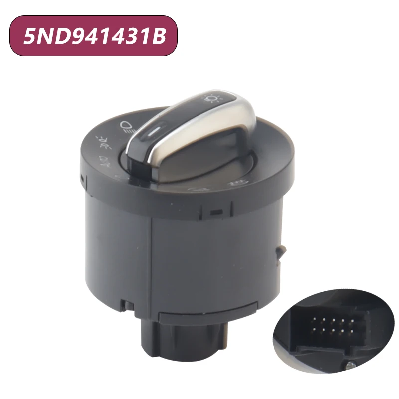 

5ND941431E 5ND 941 431 E Chrome Automatic Light Sensing Headlight Switch for Golf MK5 MK6 Passat B6 CC Touran Caddy Tiguan