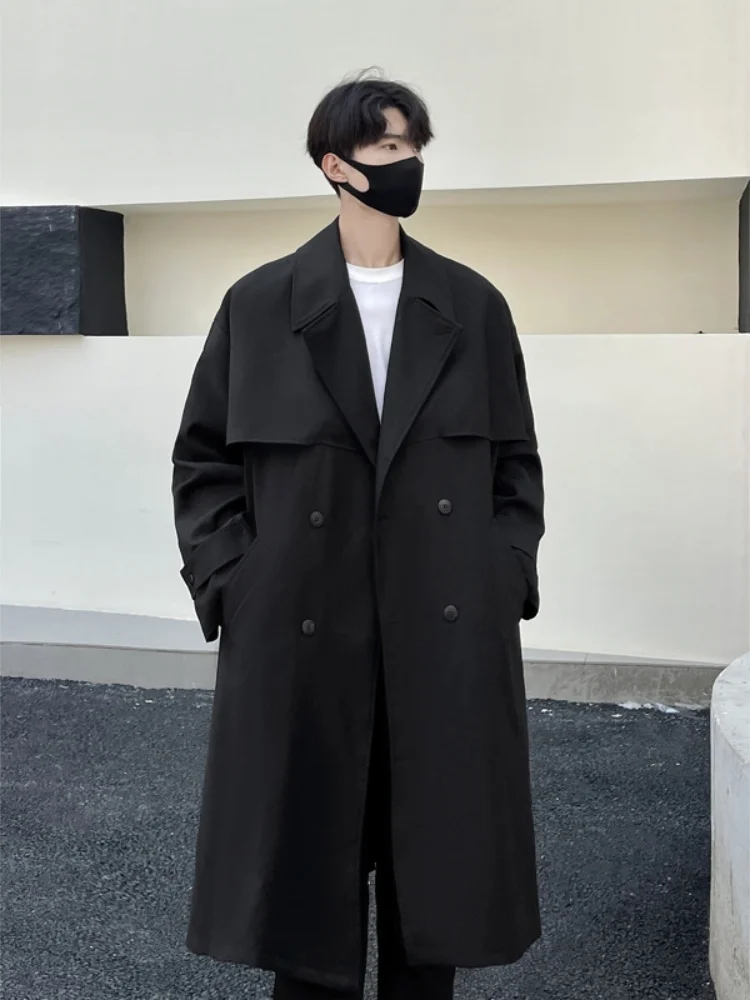 

Мужская ветровка Bla Long с двойным рядом пуговиц, стильная повседневная верхняя одежда, модный бренд, премиум-класс, пальто Haome