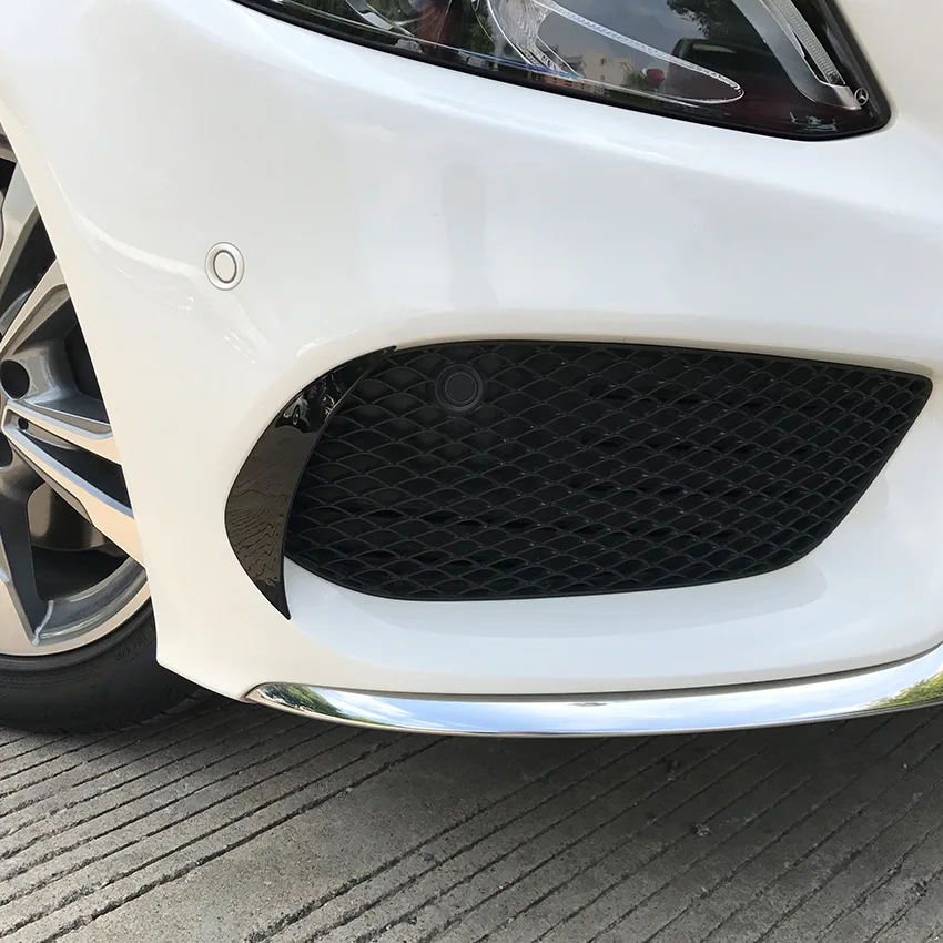 Voor Mercedes-Benz C-Klasse W205 C180L C260L C300 2015 2016 2017 2018 Een Paar Mistlamp Trim strip AMG Wind Mes Gemodificeerde