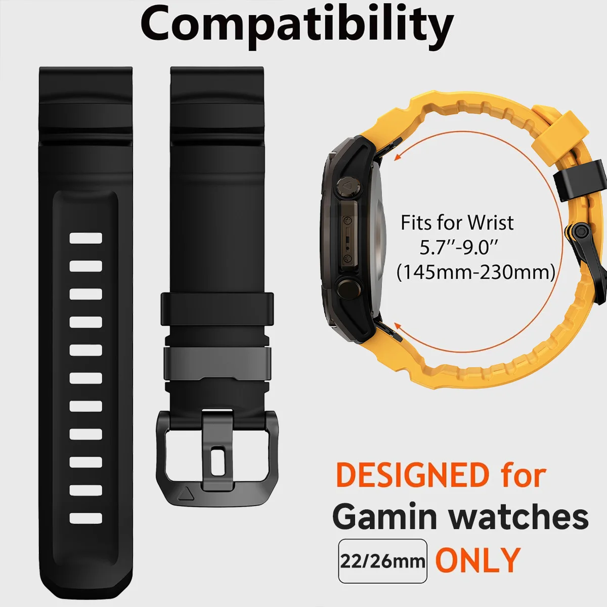 QuickFit 26 مللي متر 22 مللي متر سيليكون حزام ل Garmin Fenix 7X 8 7 47 مللي متر 51 مللي متر/6X 6 Pro 5 5X Plus 3HR Tactix 8 7 استبدال حزام الساعات سوار #4