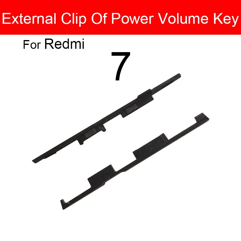 Botão lateral liga/desliga de volume para xiaomi, botão de energia e controle de volume lateral para xiaomi redmi 7 8 7a 8a, peças para substituição