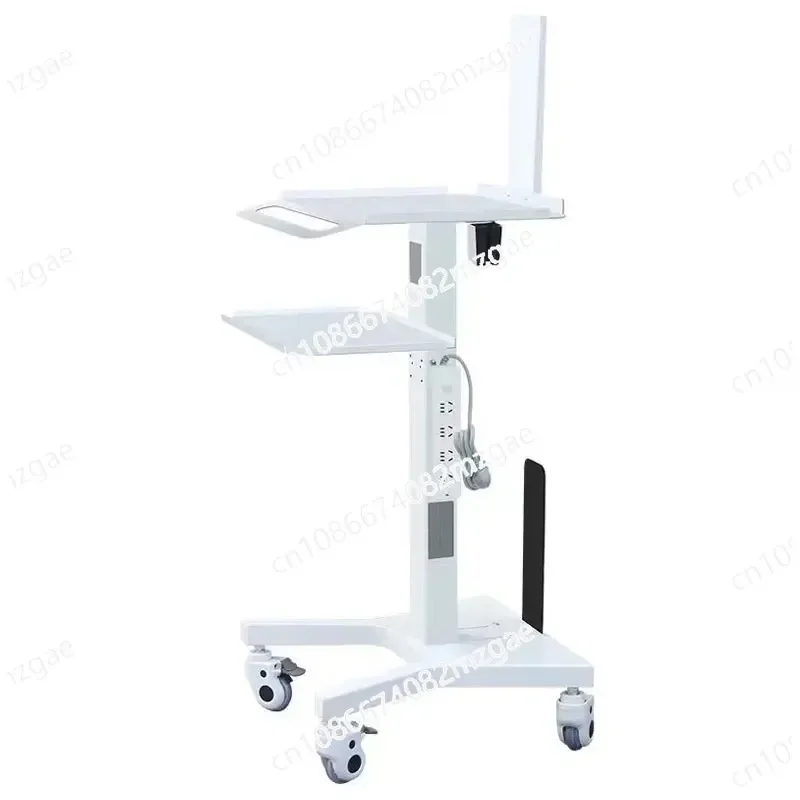 Intraoral Scanner Trolley Mobile Workstation with Bracket Tray, Dental Medical Cart for Scanning Equipment and Tools