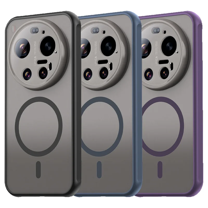 Magnetische kabellose Ladehülle für Xiaomi 17 Ultra, mattierte Schutzhülle, Fundas Coque