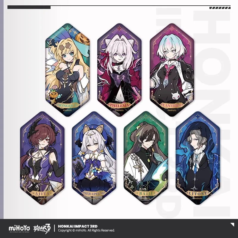 

Официальный значок miHoYo Honkai Impact 3rd Seven Arts Night of the Marvelous Series, оригинальные аксессуары для игр в стиле аниме, брошь