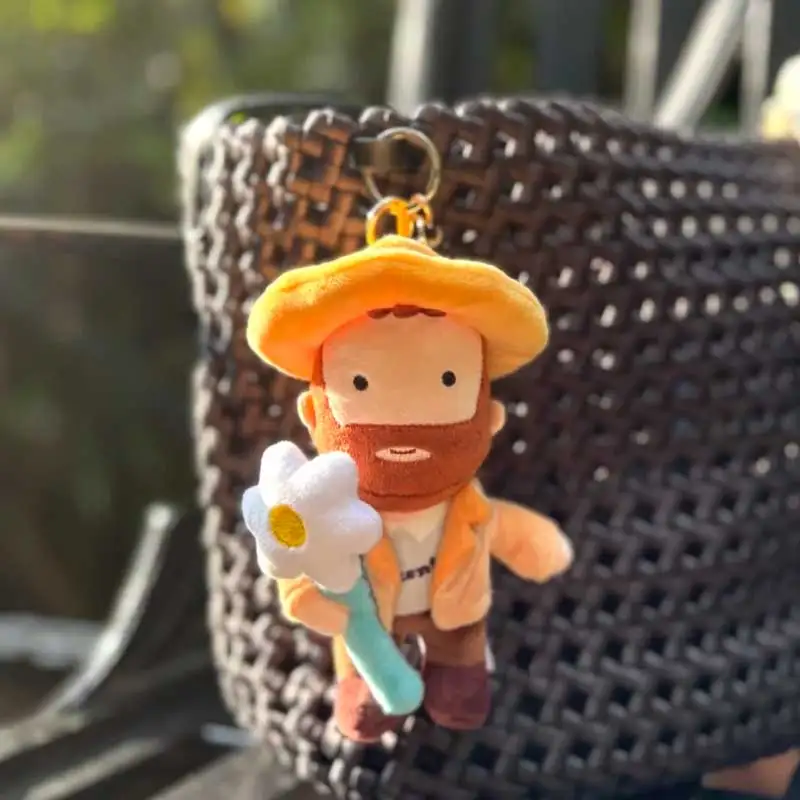 Van Gogh Museo Serie de autorretrato Caja ciega Llavero Colgante Muñeca Juguete Cultural creativo para festivales y coleccionistas