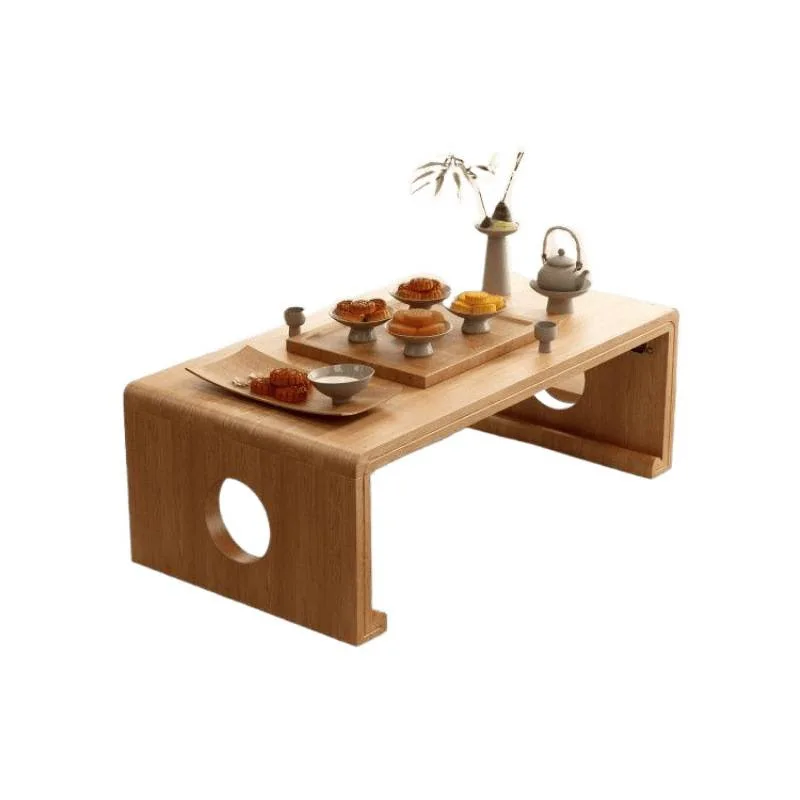 

Solid wood bay window foldable small table tatami low table