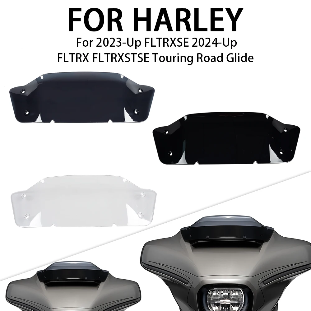 

Motorcycle 7" Windshield Windscreen Wind Accessories For Harley CVO Street Glide FLHXSE Street Glide FLHX/I Model 2024 Later