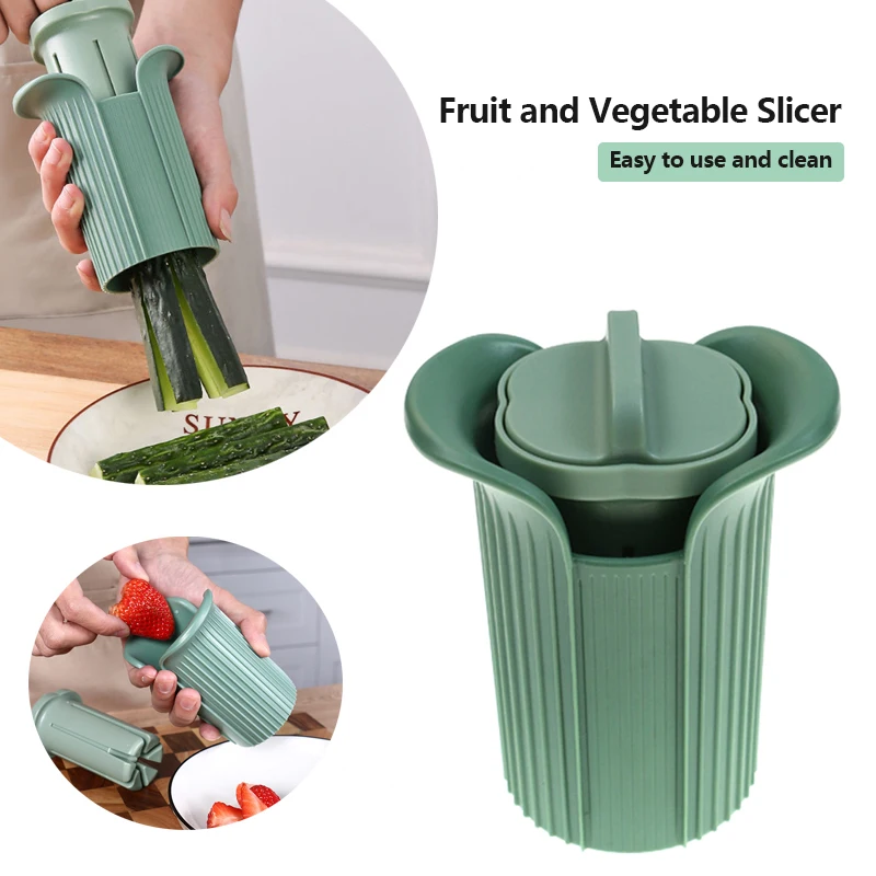 

New Cucumber Strawberry Fruit Slicers Multifunction Kitchen Vegetable Slicers Creative cutting knife for fruits and vegetables