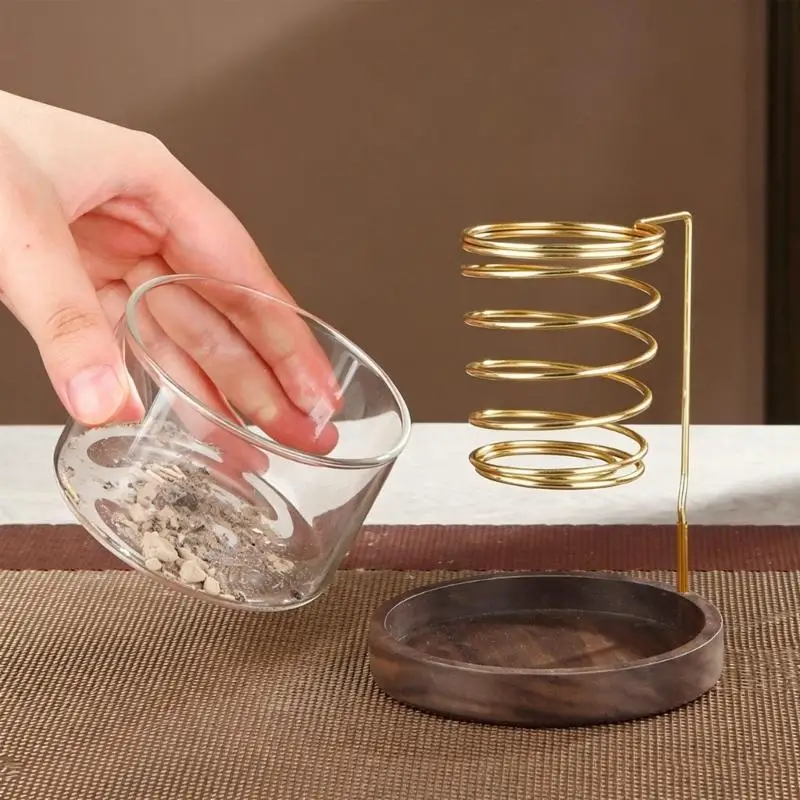 Wooden Stand For Spiritual Items And Cleansing With Stable Base And Cleaning Tool Included D2RD