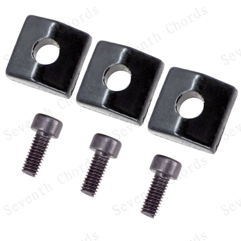 3 Set Electric Guitar Tremolo Bridge Locking Nut Block Clamp And Screws Parts Great Guitar Parts Replacement Wear-resistant