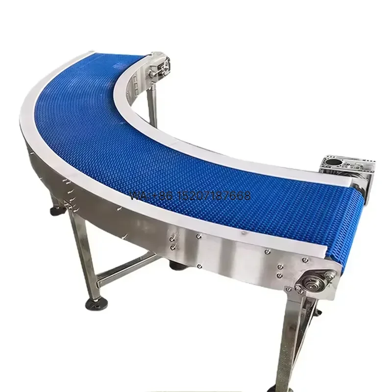 Wmwmnu Customizable Plastic Chain Conveyor Sidewall Belt Line Module Chain Plate Turning Conveyor Table Top Conveyor for