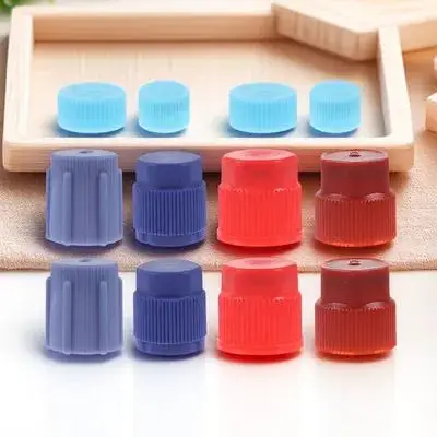 

12 pcs Air Conditioner Valve Cap Low High Voltage Port Cover Durable Ac System Protection Caps For Automotive Repair Service