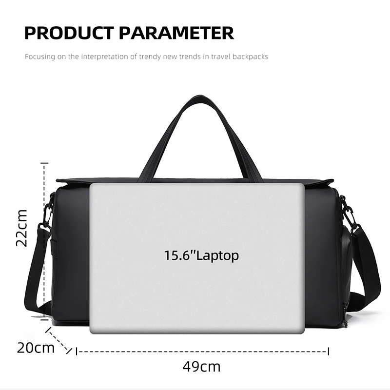 Men's Fitness Swimming Gym Yoga Handbag Dry Wet Shoe Packet Travel Camping Shoulder Bag Business Trip Large Luggage Storage Bag