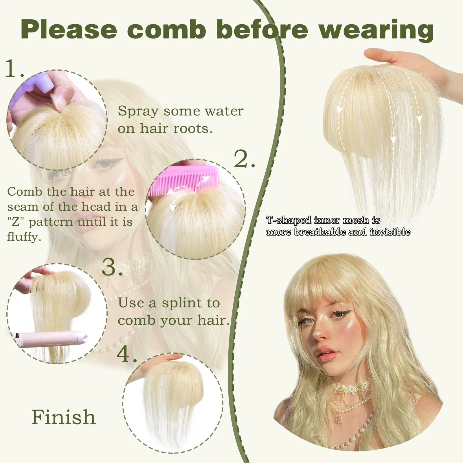 Рисунок 3 - 100% человеческие волосы с челкой