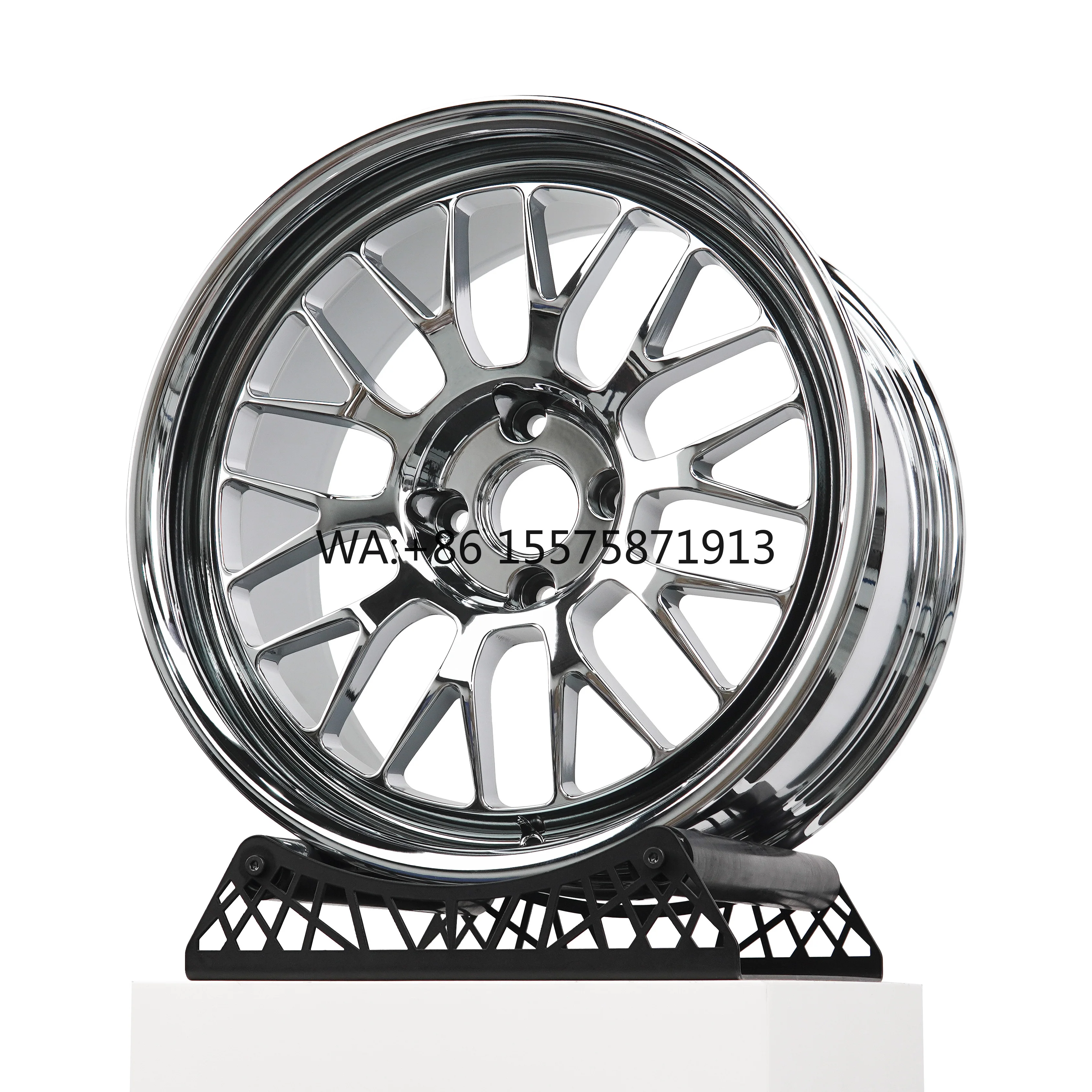 

For LM VOLKS Forged Deep Dish Lip Chrome Electroplated Silver Passenger Car Wheel Racing Wheel Hub Rim Lightweight for