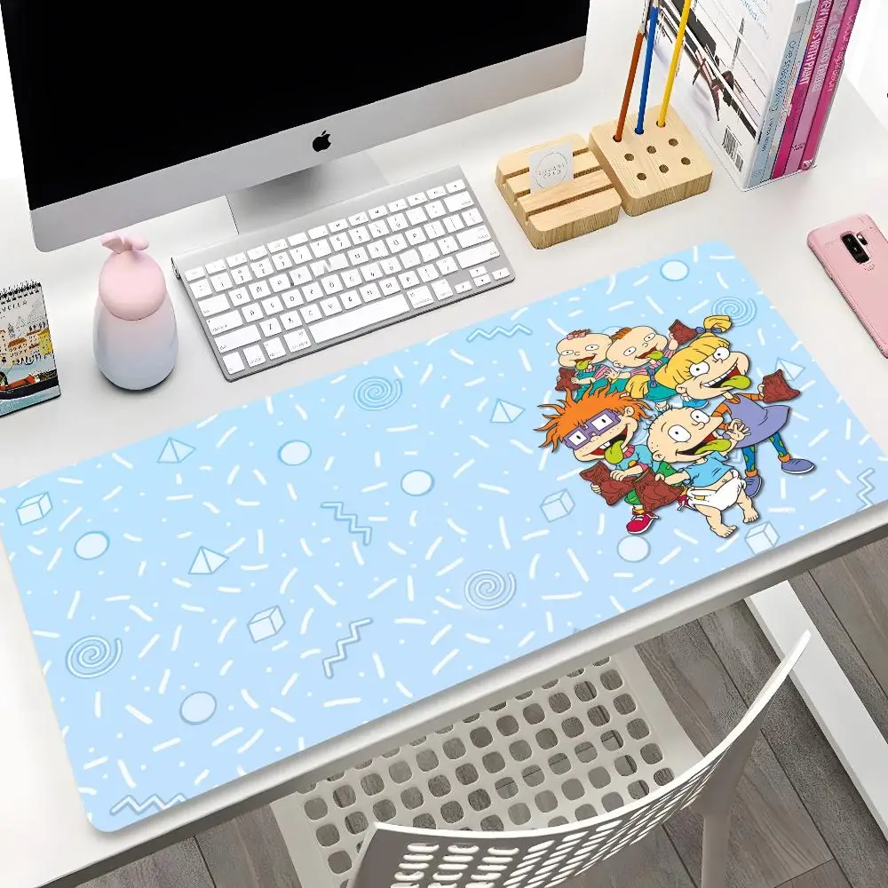 Cartoon Funny R-Rugrats Mouse Pad Cartoon Lockedge Large Gaming Pad Computer Gamer Keyboard Mat Desk Mousepad for PC Desk Pad