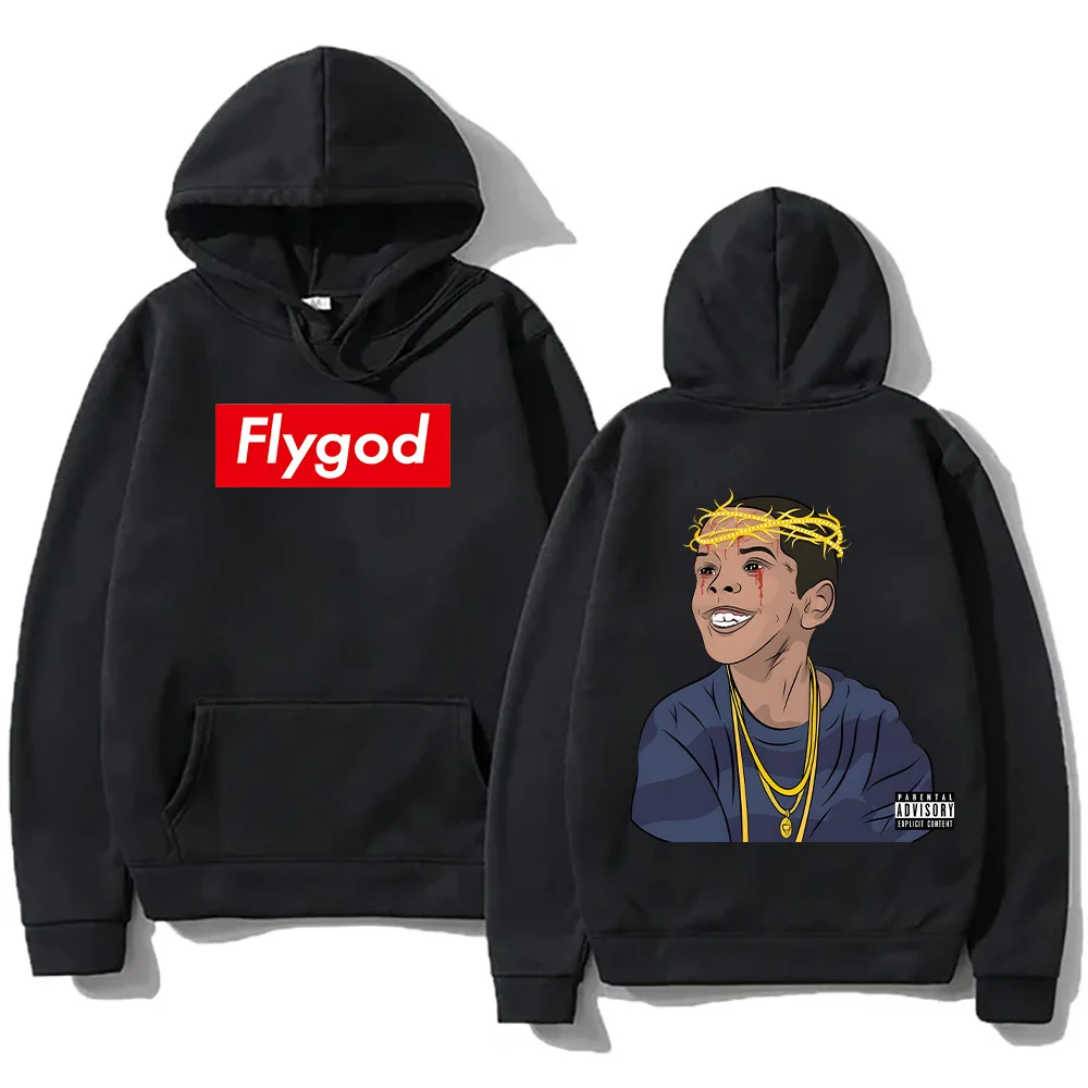 Pop Rap Music Classic Retro Clothing Westside Gunn Flygod Hoodies Two Sides Graphic Print Sweatshirts Unisex Oversized Pullovers