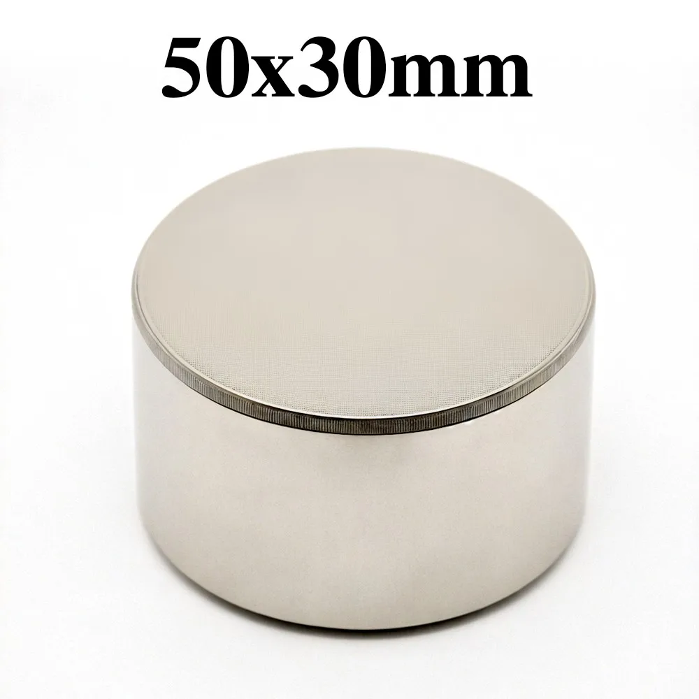 

50x30mm Super Powerful Round Magnet Neodymium Magnet NdfeB N35 Strong Permanent Magnetic imanes Refrigerator Magnet