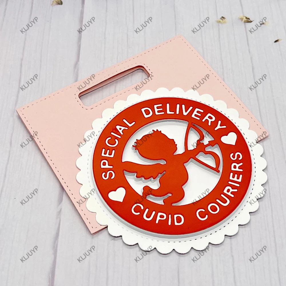 KLJUYP Cupid Tag Metal Cutting Dies Stencils for DIY Scrapbooking/album Decorative Embossing DIY Paper Cards