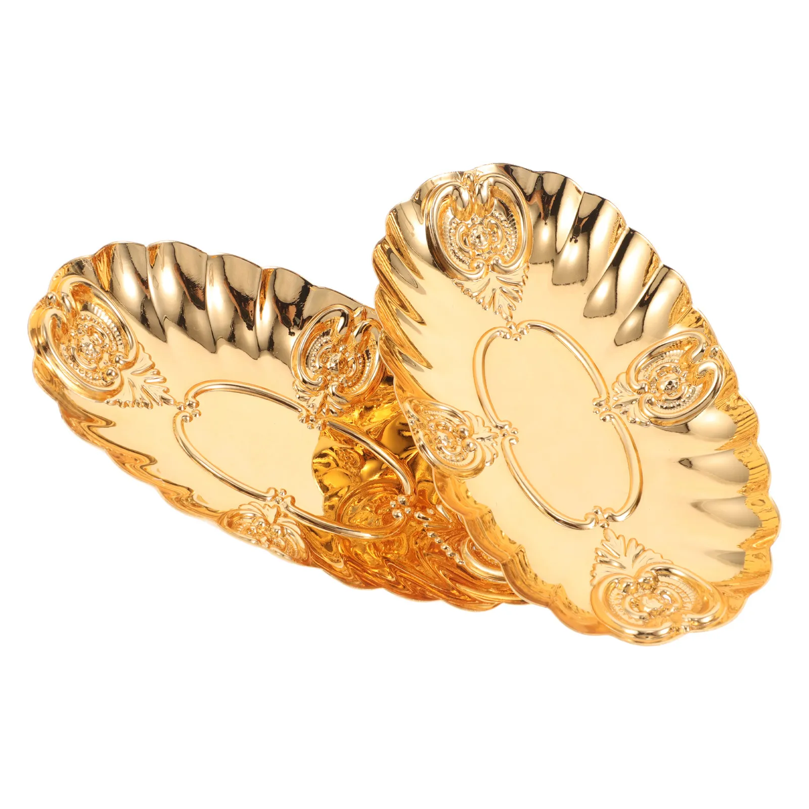 

Набор из 2 металлических подставок для украшений: винтажный дизайн с гравировкой в виде цветов, стильный маленький органайзер для серег, косметики и макияжа