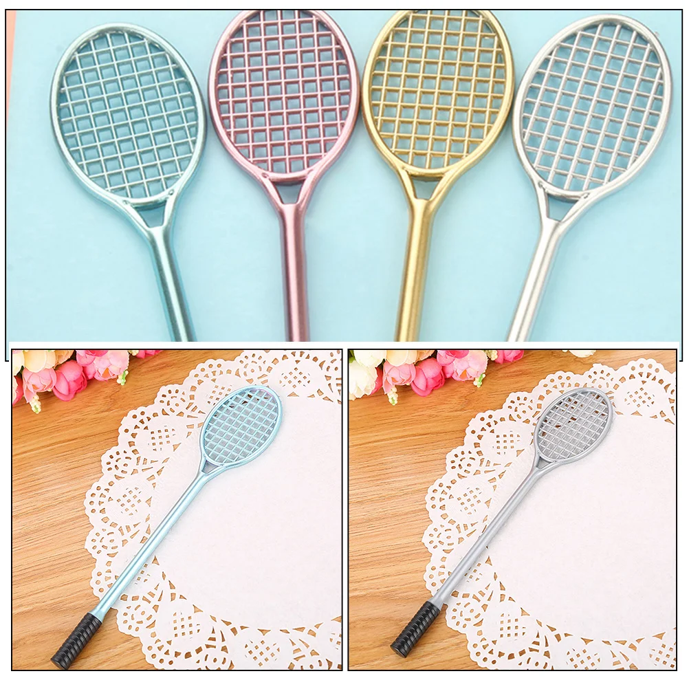 

12Pcs Racket Shape Gel Ink Pens Smooth Writing Signature Pen for School Office Student Gift Cute Cartoon Gel Pen Bulk