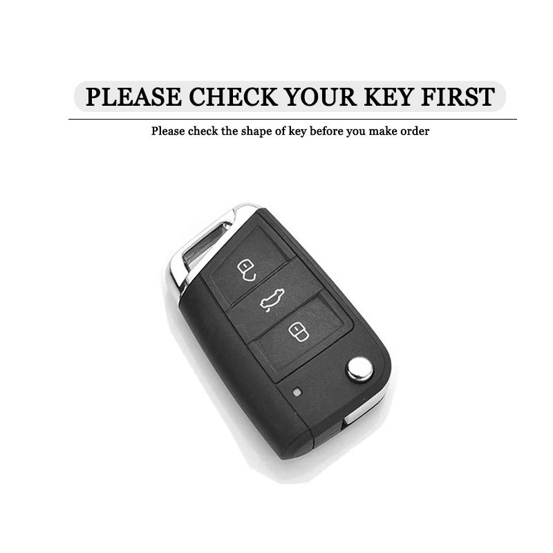 Car Key Folding Shell Case for VW Volkswagen Golf 7 MK7 Tiguan MK2 For SEAT Ateca Leon FR 2 Ibiza For Skoda Kamiq Octavia A7