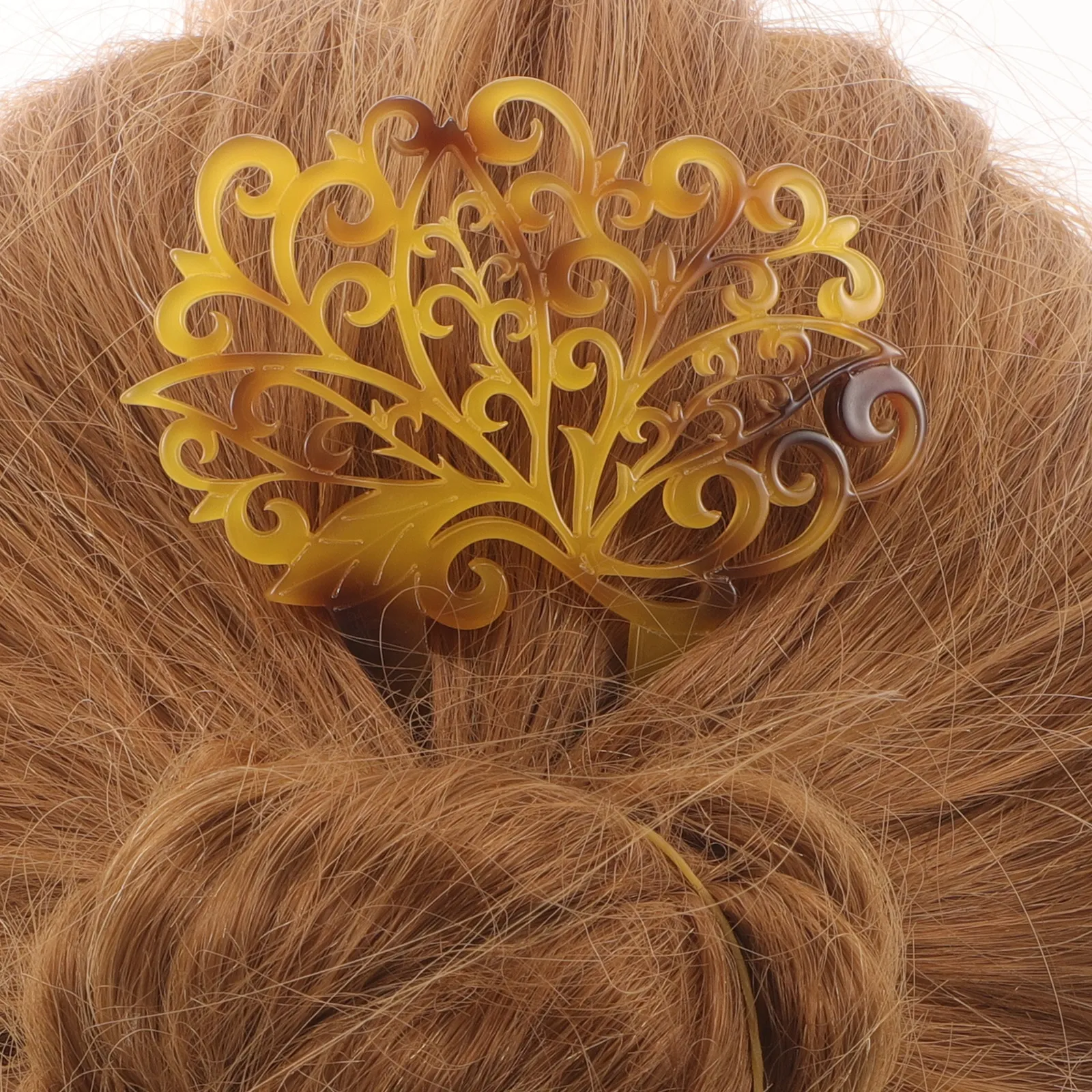 

Peacock Fan Acrylic Hair Stick Elegant Durable Vintage Hairpin for Party Updo Chignon Hair Accessories for Women