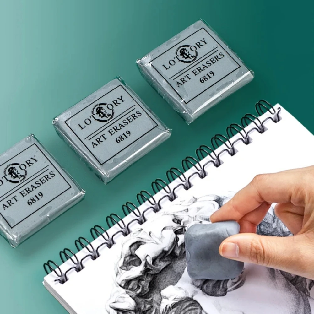 플라스틱 고무 소프트 아트 지우개, 숯 연필 그리기 스케치 하이라이트, 프리미엄 품질 회색 반죽 지우개