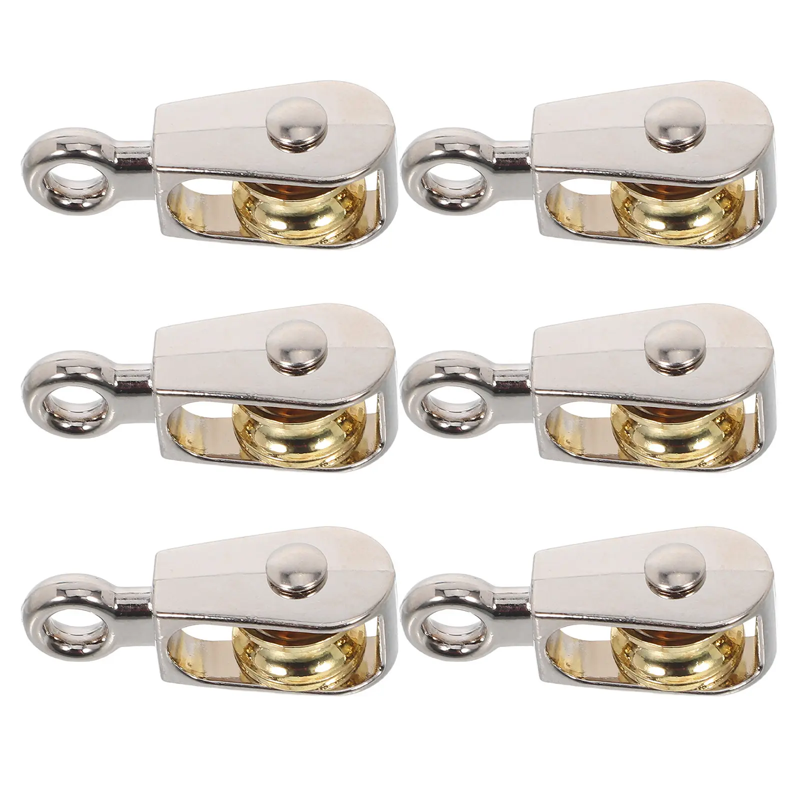 

6Pcs Fixed Pulley 36Mm Single Pulley Wheel Suitable for Physics Teaching Science Experiment School Kits