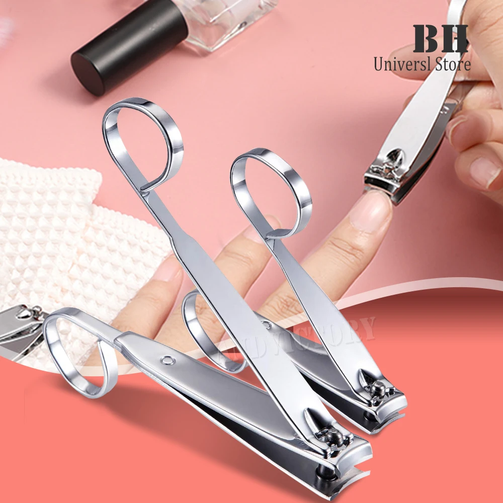 

1pcs 2 Size Carbon Steel Nail Clipper Cutter Professional Long handle Manicure Trimmer Toe Nail Clippers Knife Nail Care Tools