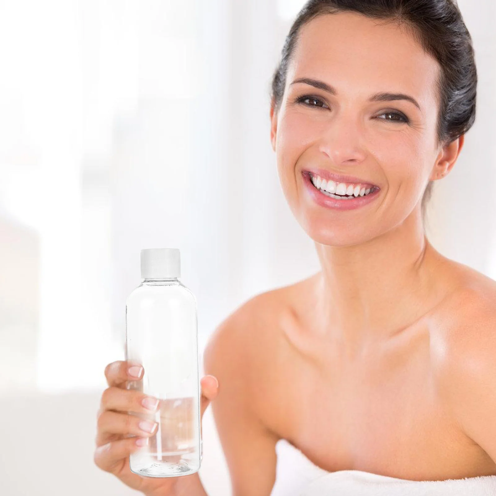 

10Pcs 100Ml Empty Bottle Plastic Refillable Travel Dispenser Reusable Lightweight Container for Makeup Skincare Liquid