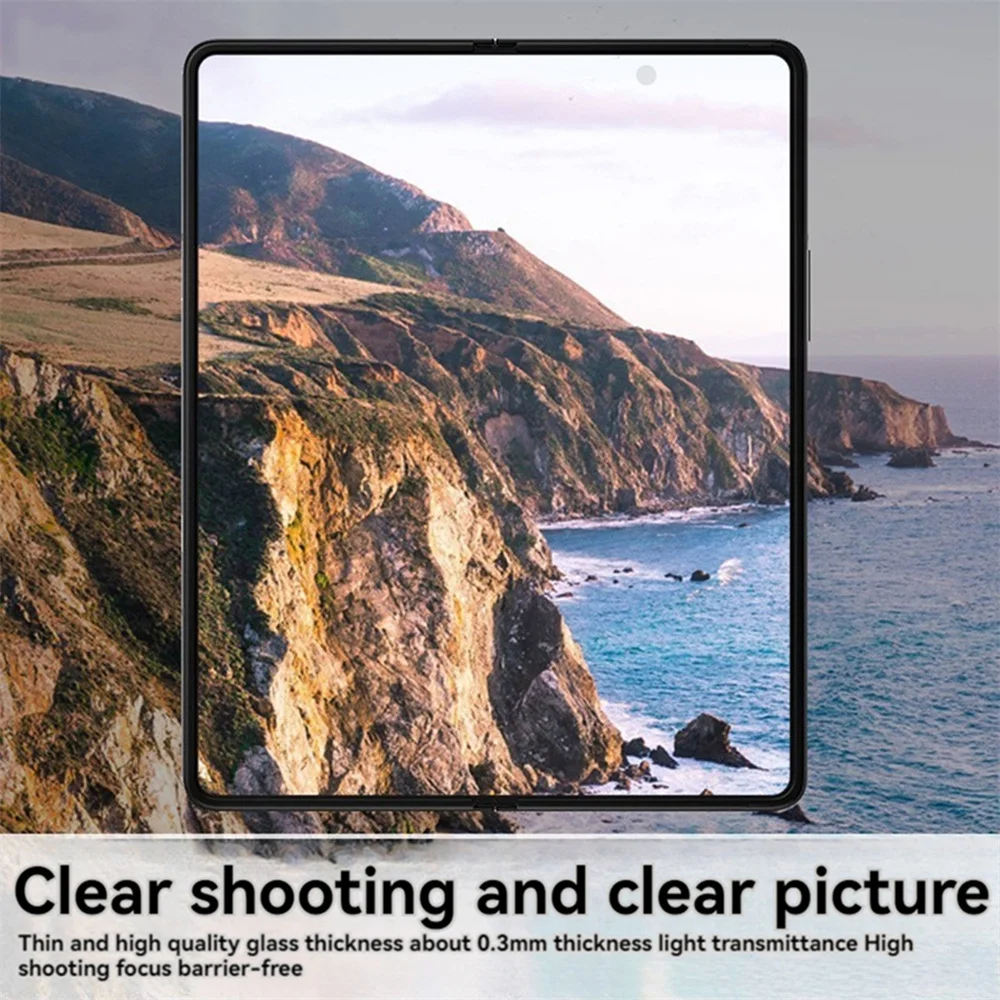 Película de lente de teléfono de vidrio templado redondo para Samsung Galaxy ZFold6, accesorios de película protectora de lente separada